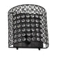 All The Rages Lalia Home 8" Black Modern Crystal & Metal Wall Sconce