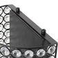 All The Rages Lalia Home 8" Black Modern Crystal & Metal Wall Sconce