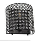 All The Rages Lalia Home 8" Black Modern Crystal & Metal Wall Sconce