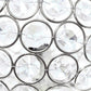 All The Rages Lalia Home 8" Chrome Elipse Contemporary Metal Crystal Round Sphere Glamorous Orb Table Lamp