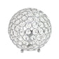 All The Rages Lalia Home 8" Chrome Elipse Contemporary Metal Crystal Round Sphere Glamorous Orb Table Lamp