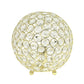 All The Rages Lalia Home 8" Gold Elipse Contemporary Metal Crystal Round Sphere Glamorous Orb Table Lamp
