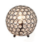 All The Rages Lalia Home 8" Restoration Bronze Elipse Contemporary Metal Crystal Round Sphere Glamorous Orb Table Lamp