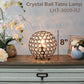 All The Rages Lalia Home 8" Restoration Bronze Elipse Contemporary Metal Crystal Round Sphere Glamorous Orb Table Lamp