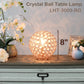 All The Rages Lalia Home 8" Rose Gold Elipse Contemporary Metal Crystal Round Sphere Glamorous Orb Table Lamp