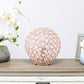All The Rages Lalia Home 8" Rose Gold Elipse Contemporary Metal Crystal Round Sphere Glamorous Orb Table Lamp