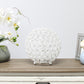 All The Rages Lalia Home 8" White Elipse Contemporary Metal Crystal Round Sphere Glamorous Orb Table Lamp