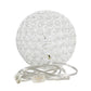 All The Rages Lalia Home 8" White Elipse Contemporary Metal Crystal Round Sphere Glamorous Orb Table Lamp