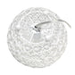 All The Rages Lalia Home 8" White Elipse Contemporary Metal Crystal Round Sphere Glamorous Orb Table Lamp