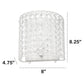 All The Rages Lalia Home 8" White Modern Crystal & Metal Wall Sconce