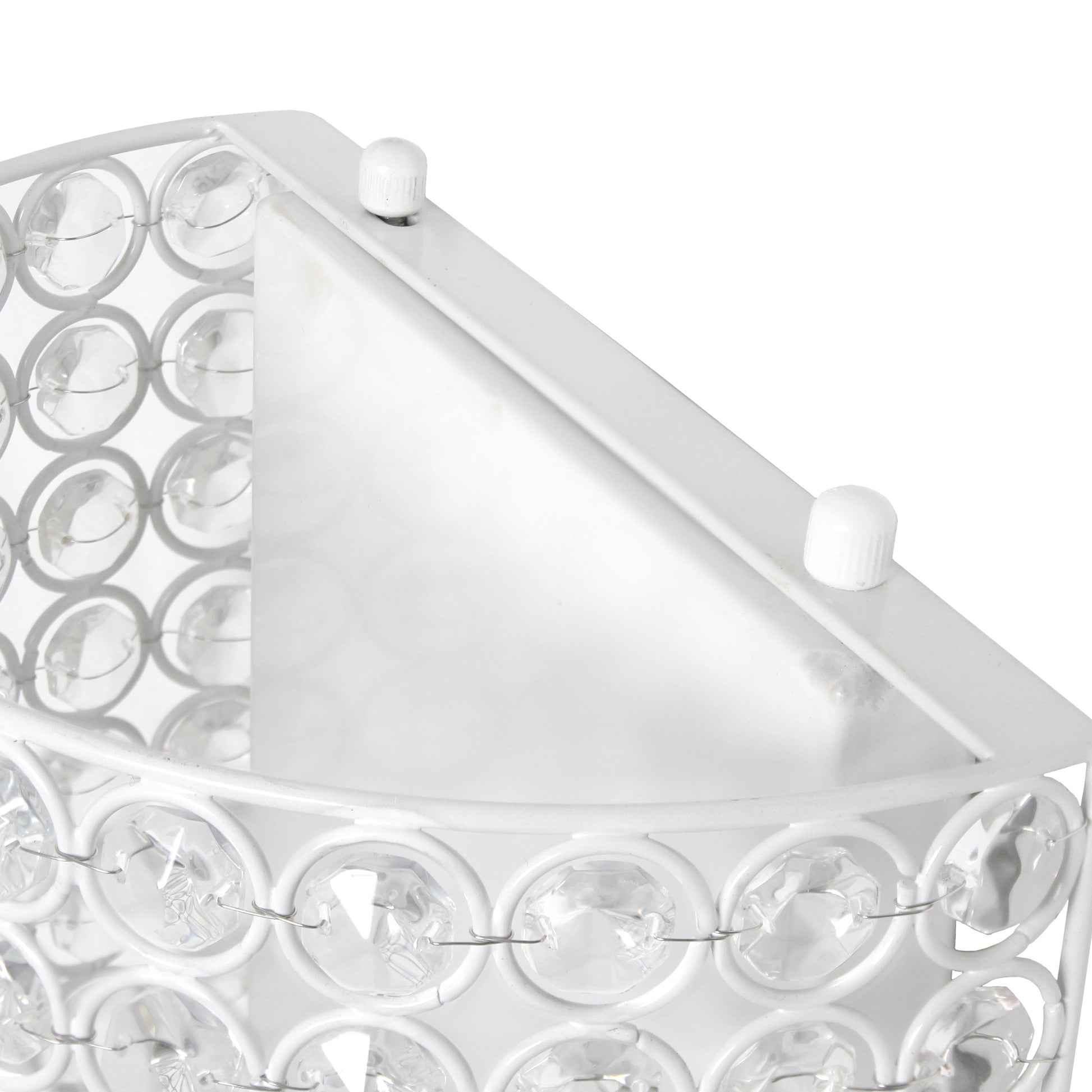 All The Rages Lalia Home 8" White Modern Crystal & Metal Wall Sconce