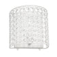 All The Rages Lalia Home 8" White Modern Crystal & Metal Wall Sconce