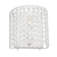All The Rages Lalia Home 8" White Modern Crystal & Metal Wall Sconce