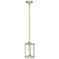 All The Rages Lalia Home 9" Antique Brass Farmhouse Adjustable Hanging Cylindrical Clear Glass Pendant With Metal Accents