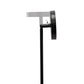 All The Rages Lalia Home 9" Black Farmhouse Adjustable Hanging Cylindrical Clear Glass Pendant With Metal Accents