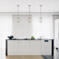 All The Rages Lalia Home 9" Brushed Nickel Farmhouse Adjustable Hanging Cylindrical Clear Glass Pendant With Metal Accents