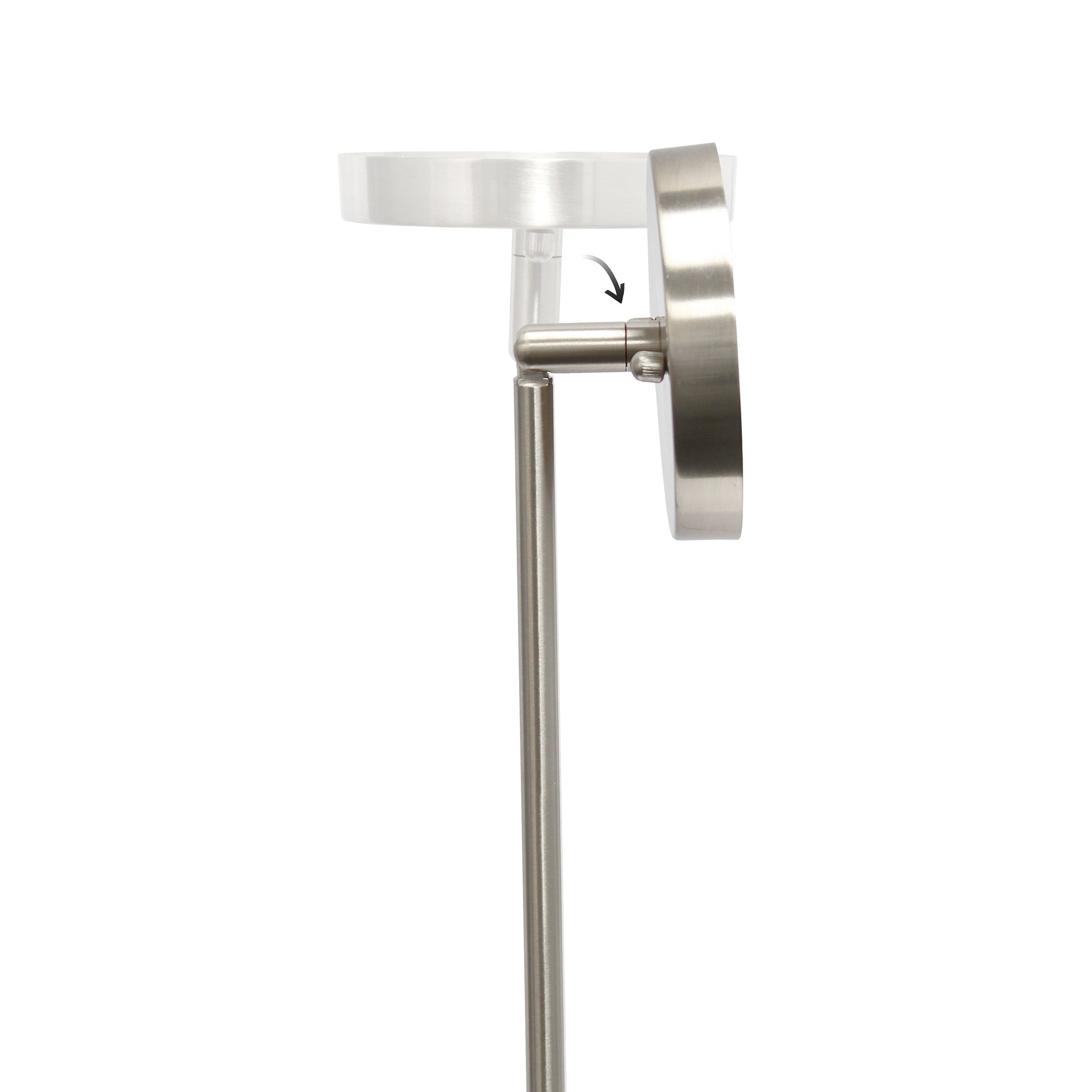 All The Rages Lalia Home 9" Brushed Nickel Farmhouse Adjustable Hanging Cylindrical Clear Glass Pendant With Metal Accents