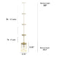 All The Rages Lalia Home 9" Gold Farmhouse Adjustable Hanging Cylindrical Clear Glass Pendant With Metal Accents