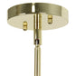 All The Rages Lalia Home 9" Gold Farmhouse Adjustable Hanging Cylindrical Clear Glass Pendant With Metal Accents