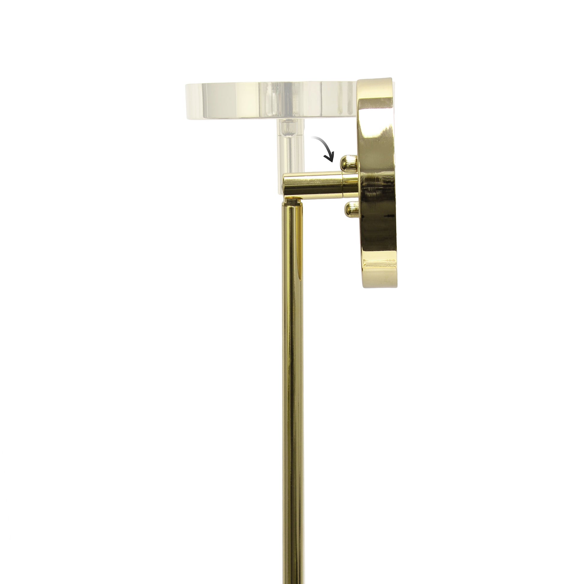 All The Rages Lalia Home 9" Gold Farmhouse Adjustable Hanging Cylindrical Clear Glass Pendant With Metal Accents