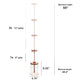 All The Rages Lalia Home 9" Rose Gold Farmhouse Adjustable Hanging Cylindrical Clear Glass Pendant With Metal Accents