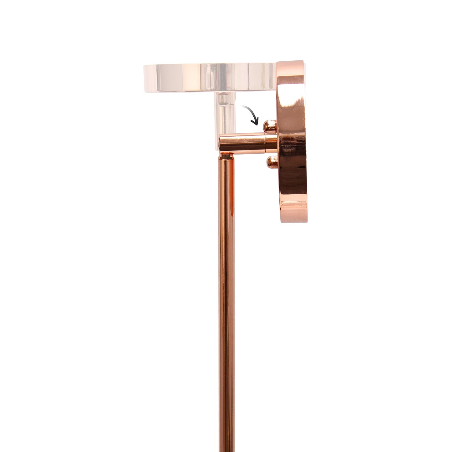 All The Rages Lalia Home 9" Rose Gold Farmhouse Adjustable Hanging Cylindrical Clear Glass Pendant With Metal Accents