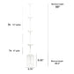 All The Rages Lalia Home 9" White Farmhouse Adjustable Hanging Cylindrical Clear Glass Pendant With Metal Accents