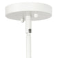 All The Rages Lalia Home 9" White Farmhouse Adjustable Hanging Cylindrical Clear Glass Pendant With Metal Accents