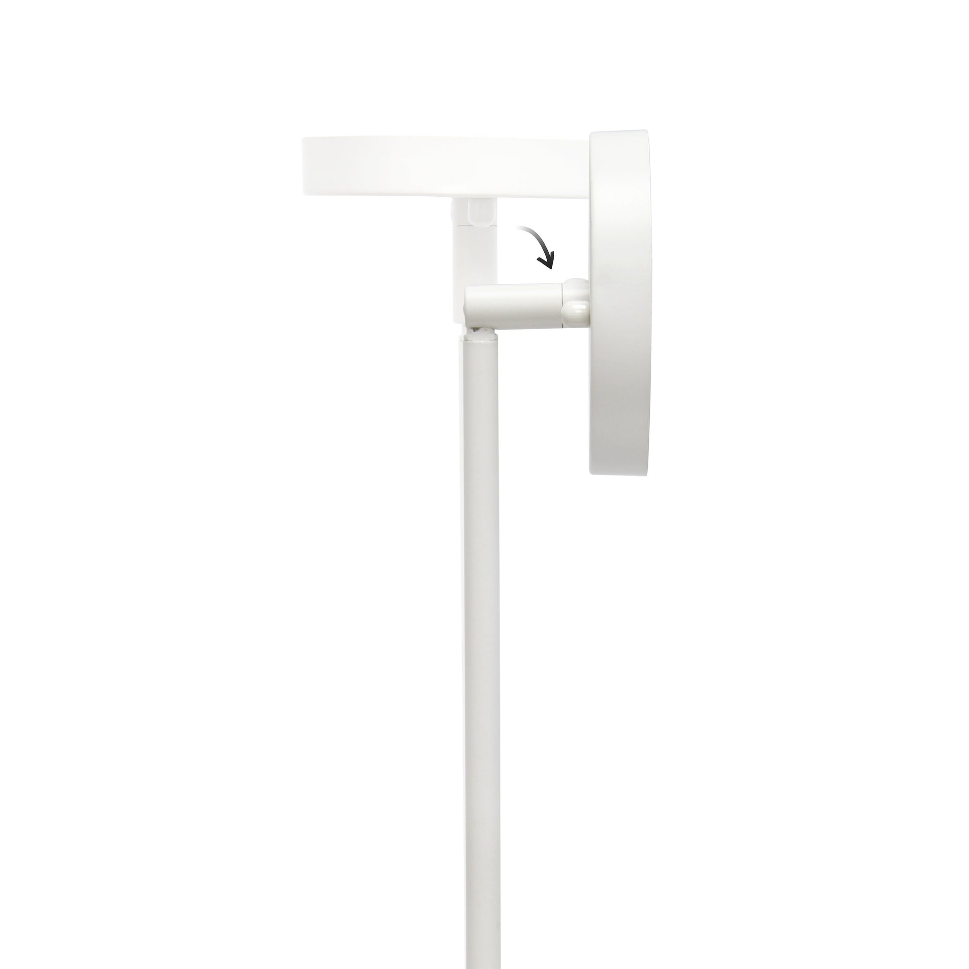 All The Rages Lalia Home 9" White Farmhouse Adjustable Hanging Cylindrical Clear Glass Pendant With Metal Accents