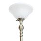 All The Rages Lalia Home Antique Brass 1-Light Classic Torchiere Floor Lamp With Marbleized Glass Shade