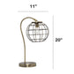 All The Rages Lalia Home Antique Brass Arched Metal Cage Table Lamp