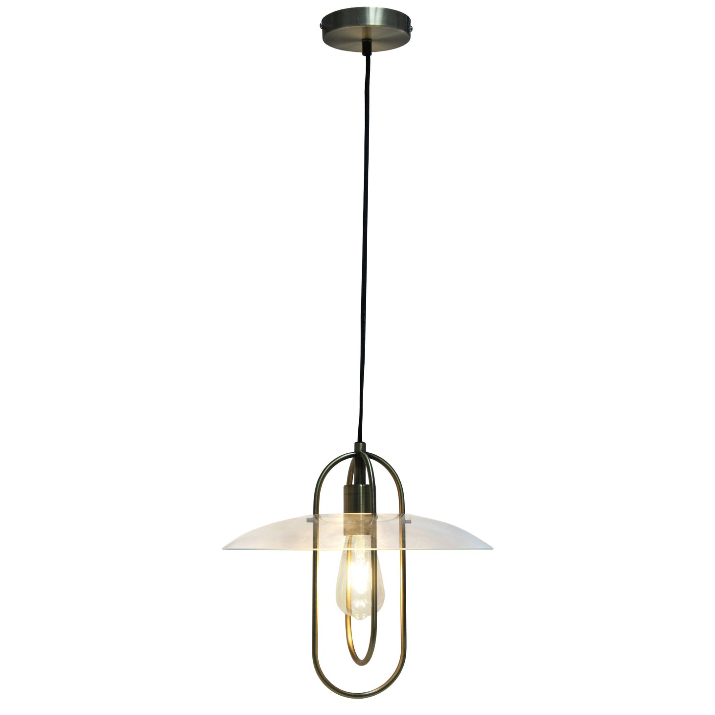 All The Rages Lalia Home Antique Brass Elongated Metal Pendant Light