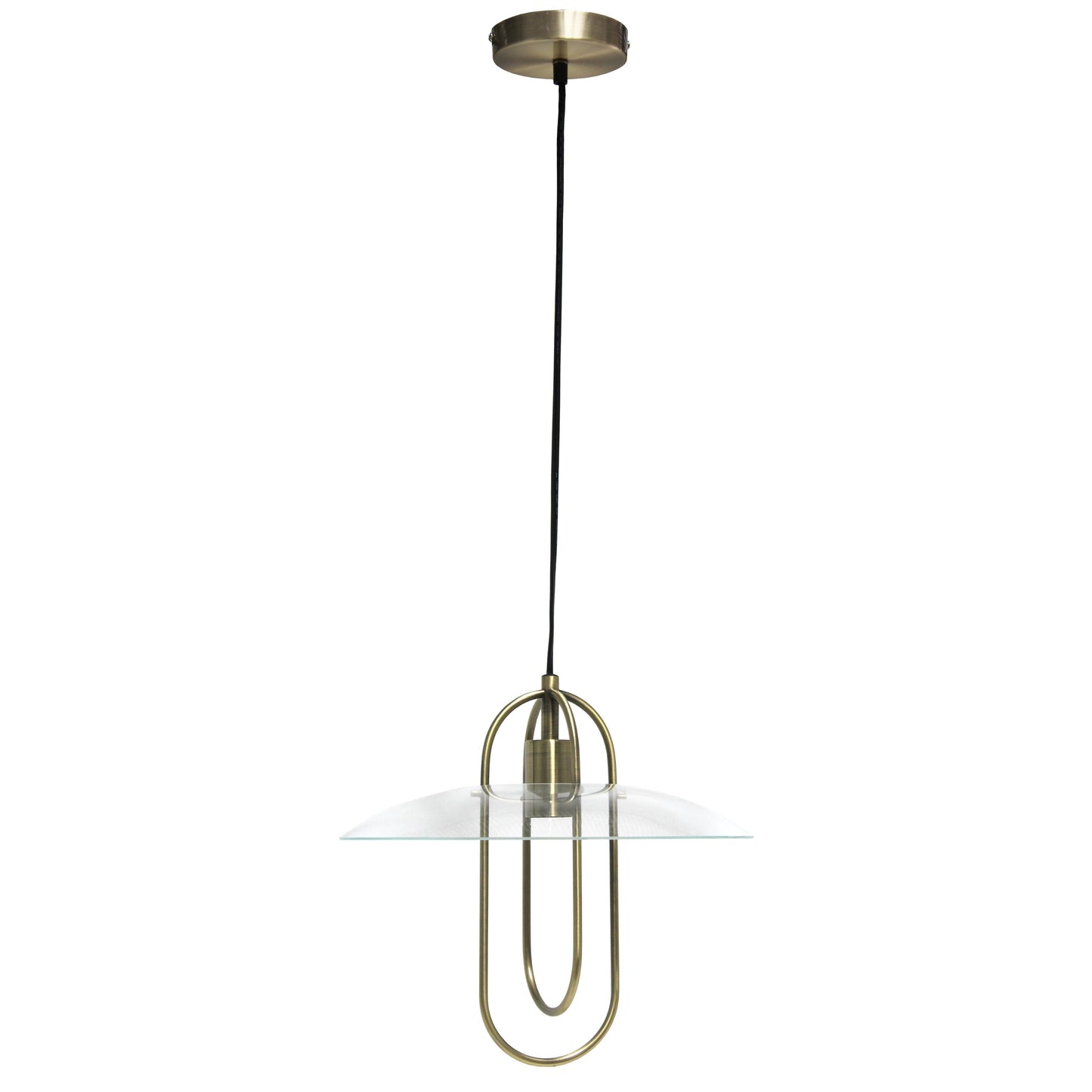 All The Rages Lalia Home Antique Brass Elongated Metal Pendant Light