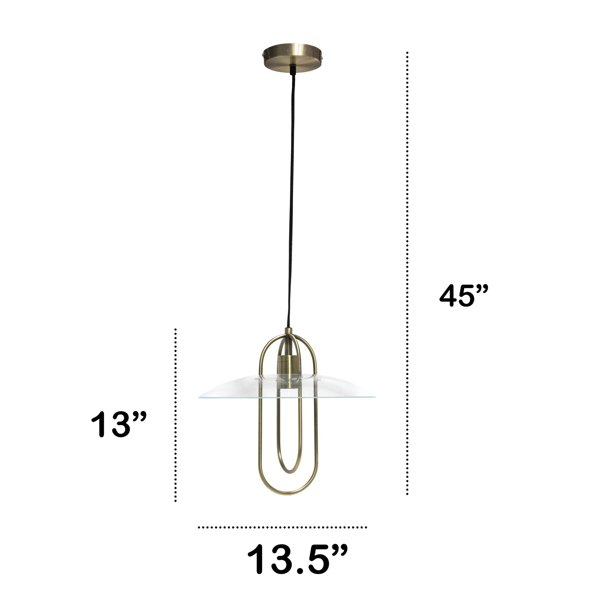 All The Rages Lalia Home Antique Brass Elongated Metal Pendant Light