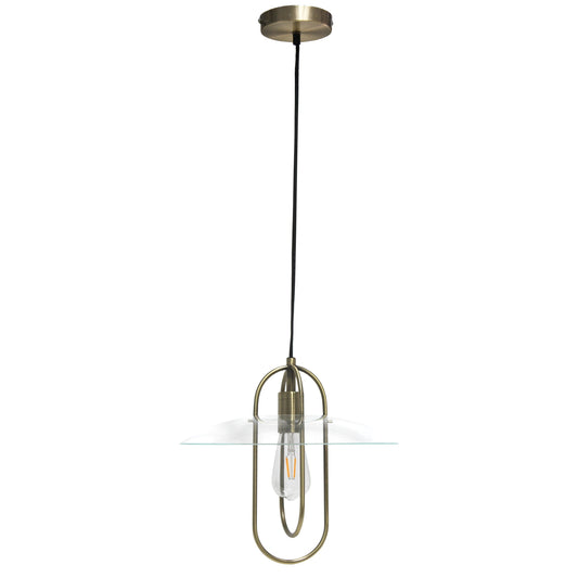 All The Rages Lalia Home Antique Brass Elongated Metal Pendant Light