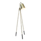 All The Rages Lalia Home Antique Brass Industrial 1-Light Tripod Floor Lamp With Interior White Spotlight