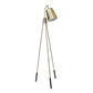 All The Rages Lalia Home Antique Brass Industrial 1-Light Tripod Floor Lamp With Interior White Spotlight