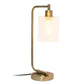 All The Rages Lalia Home Antique Brass Iron Table Lamp With Glass Shade
