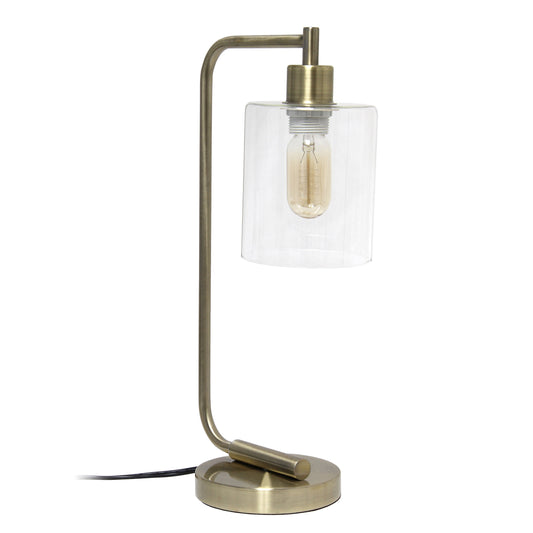 All The Rages Lalia Home Antique Brass Iron Table Lamp With Glass Shade