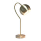 All The Rages Lalia Home Antique Brass Mid Century Curved Table Lamp With Dome Shade
