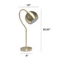 All The Rages Lalia Home Antique Brass Mid Century Curved Table Lamp With Dome Shade
