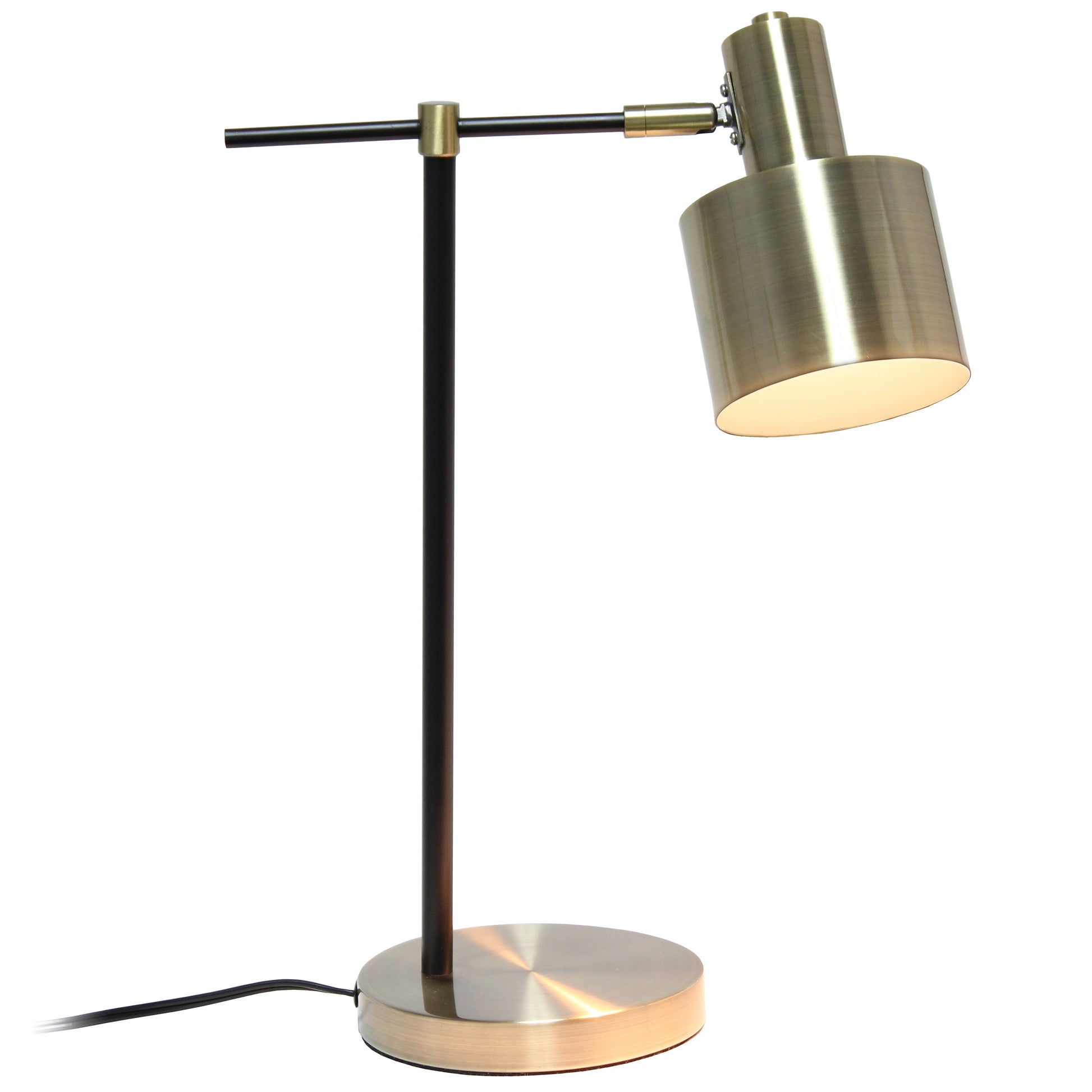 All The Rages Lalia Home Antique Brass Mid Century Modern Metal Table Lamp