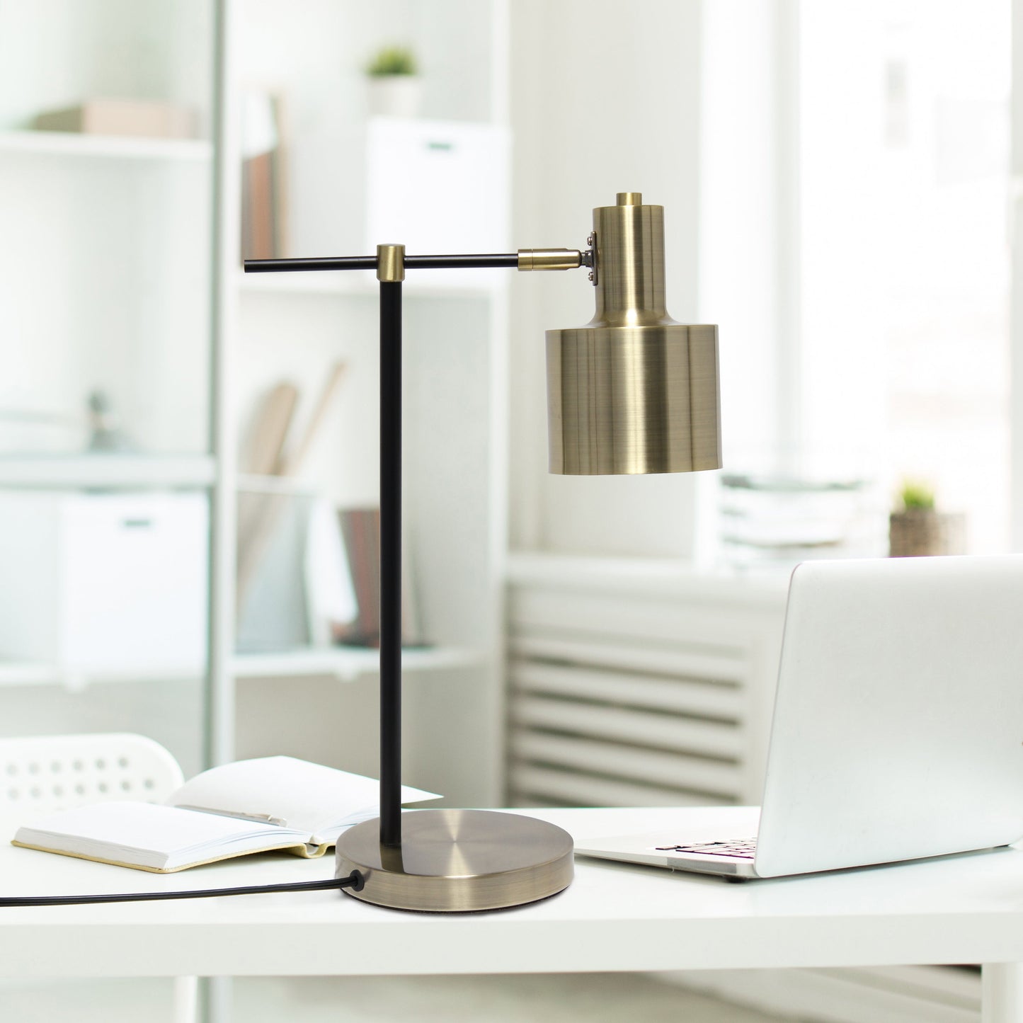 All The Rages Lalia Home Antique Brass Mid Century Modern Metal Table Lamp