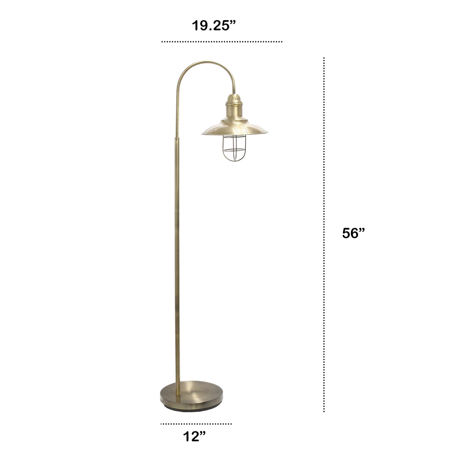 All The Rages Lalia Home Antique Brass Modern Farmhouse Floor Lamp