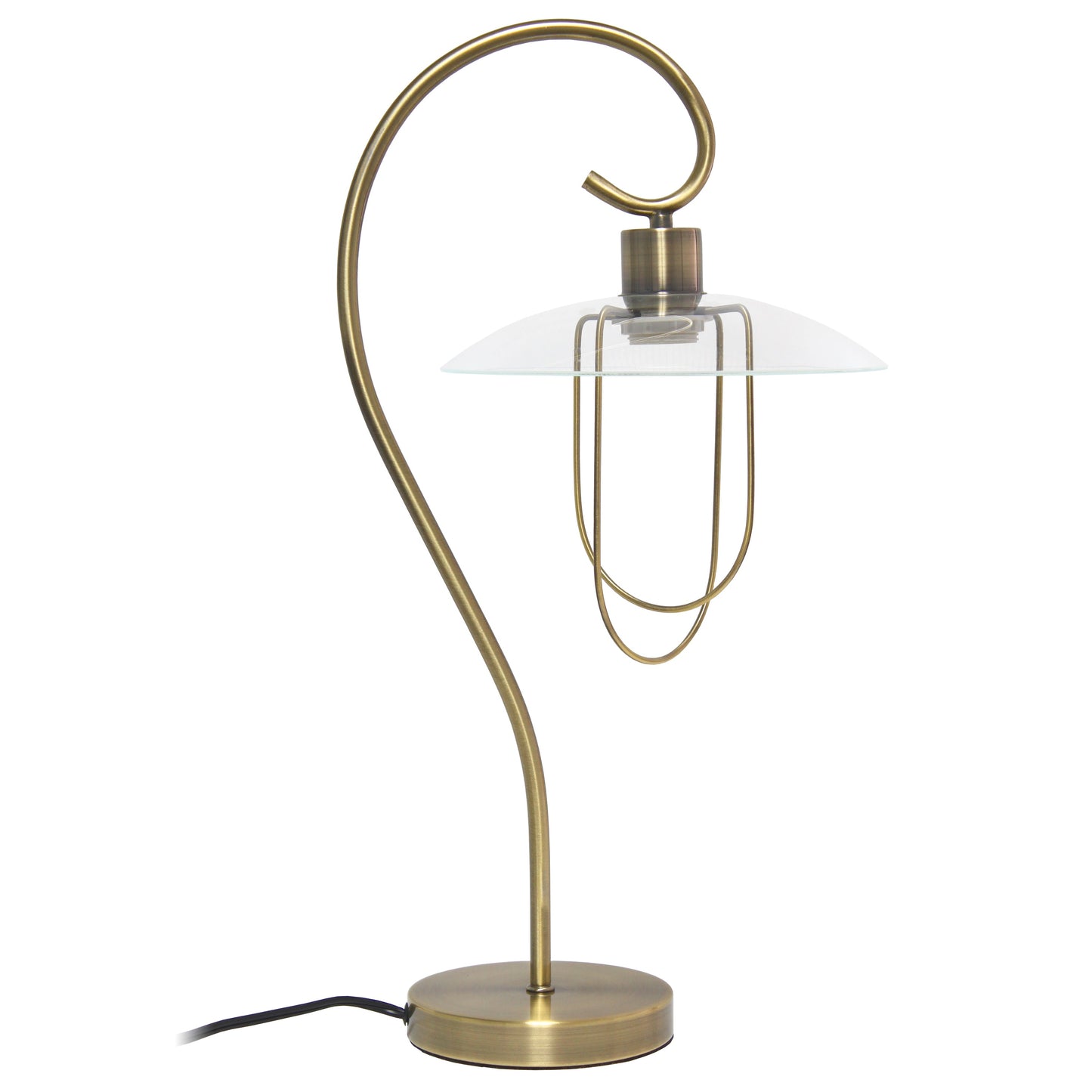 All The Rages Lalia Home Antique Brass Modern Metal Scroll Table Lamp
