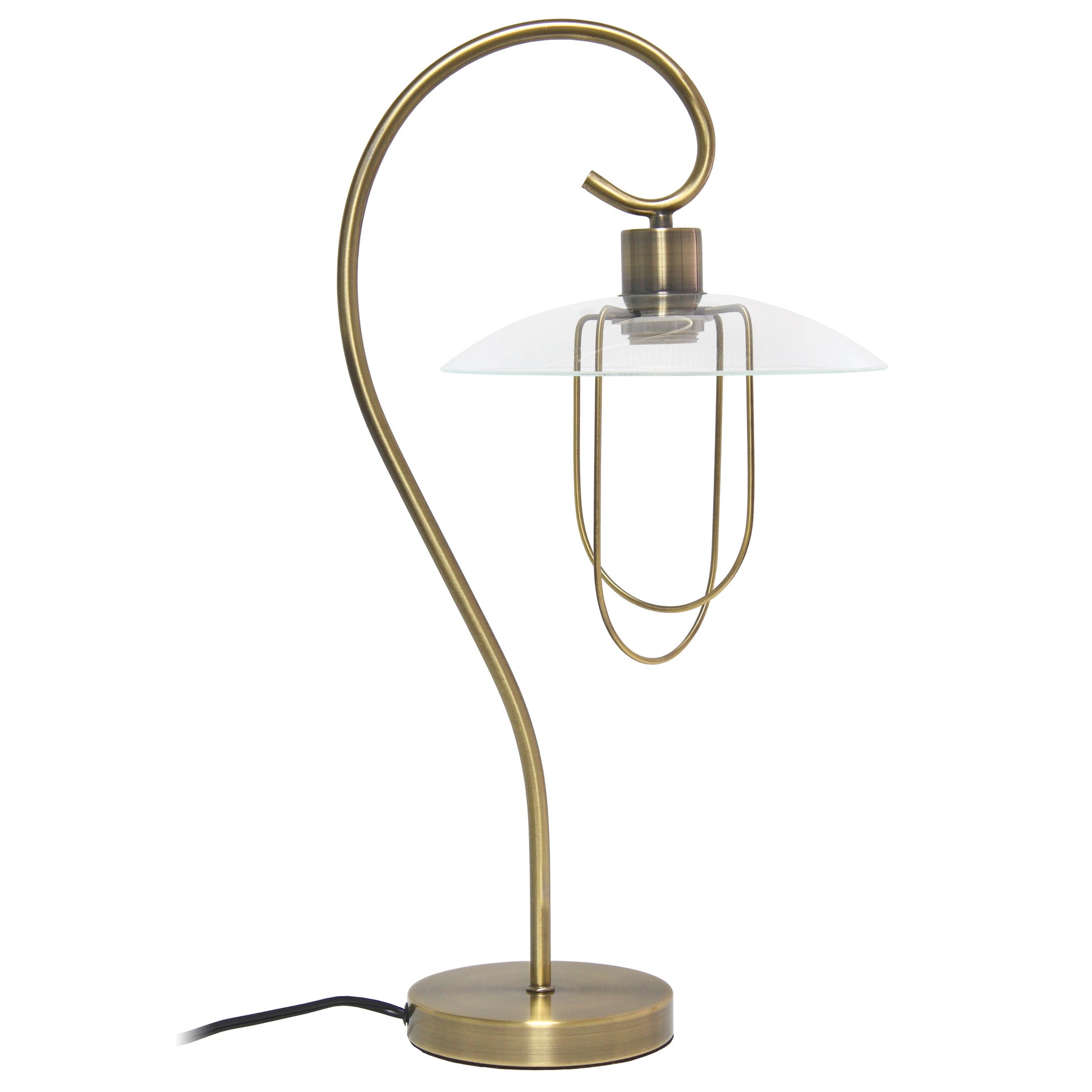 All The Rages Lalia Home Antique Brass Modern Metal Scroll Table Lamp