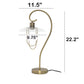 All The Rages Lalia Home Antique Brass Modern Metal Scroll Table Lamp
