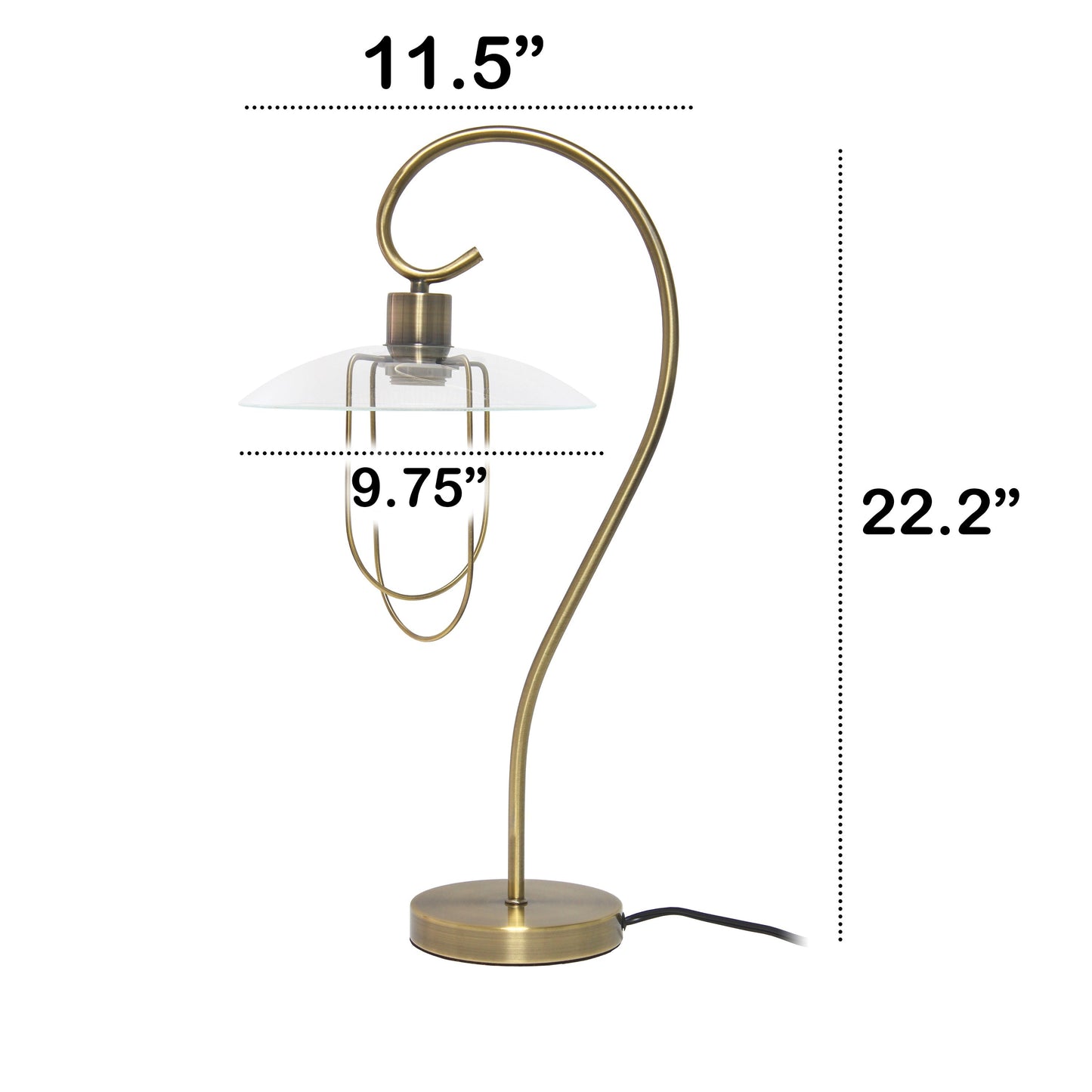 All The Rages Lalia Home Antique Brass Modern Metal Scroll Table Lamp