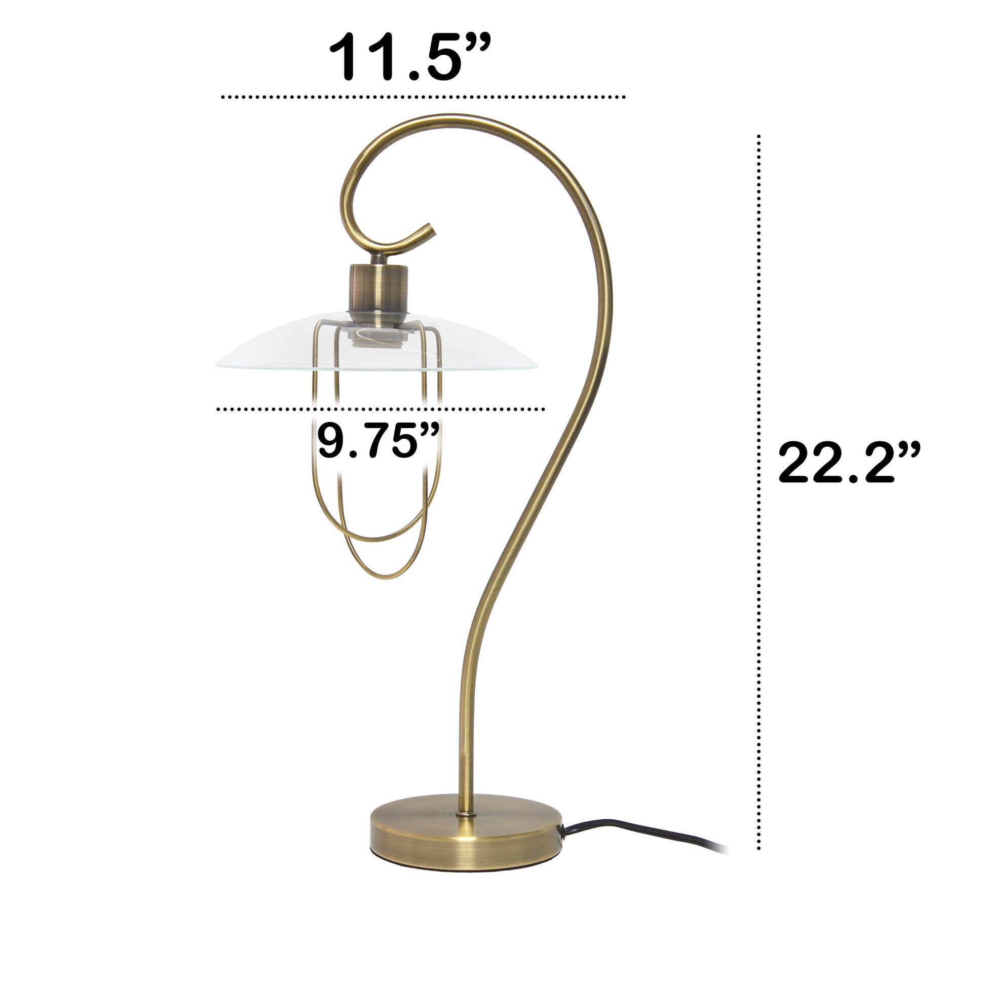 All The Rages Lalia Home Antique Brass Modern Metal Scroll Table Lamp
