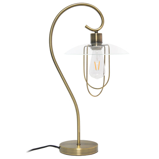 All The Rages Lalia Home Antique Brass Modern Metal Scroll Table Lamp